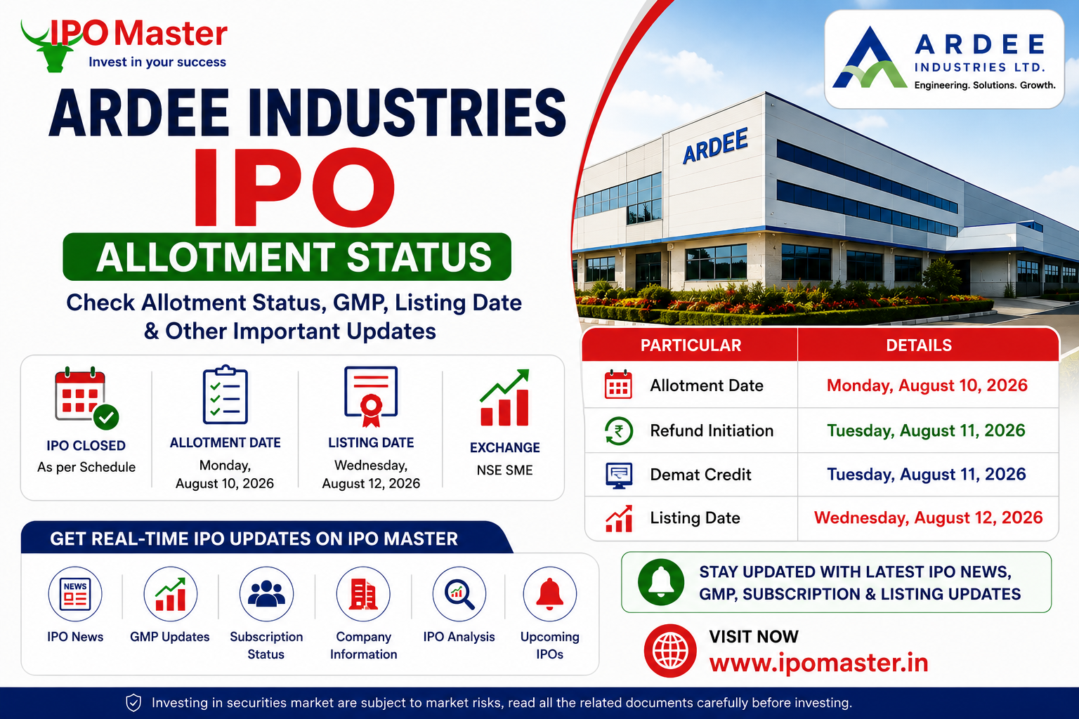 Ardee Industries IPO Allotment Status
